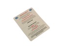 WO26222 - Polyprop Folded Information Card